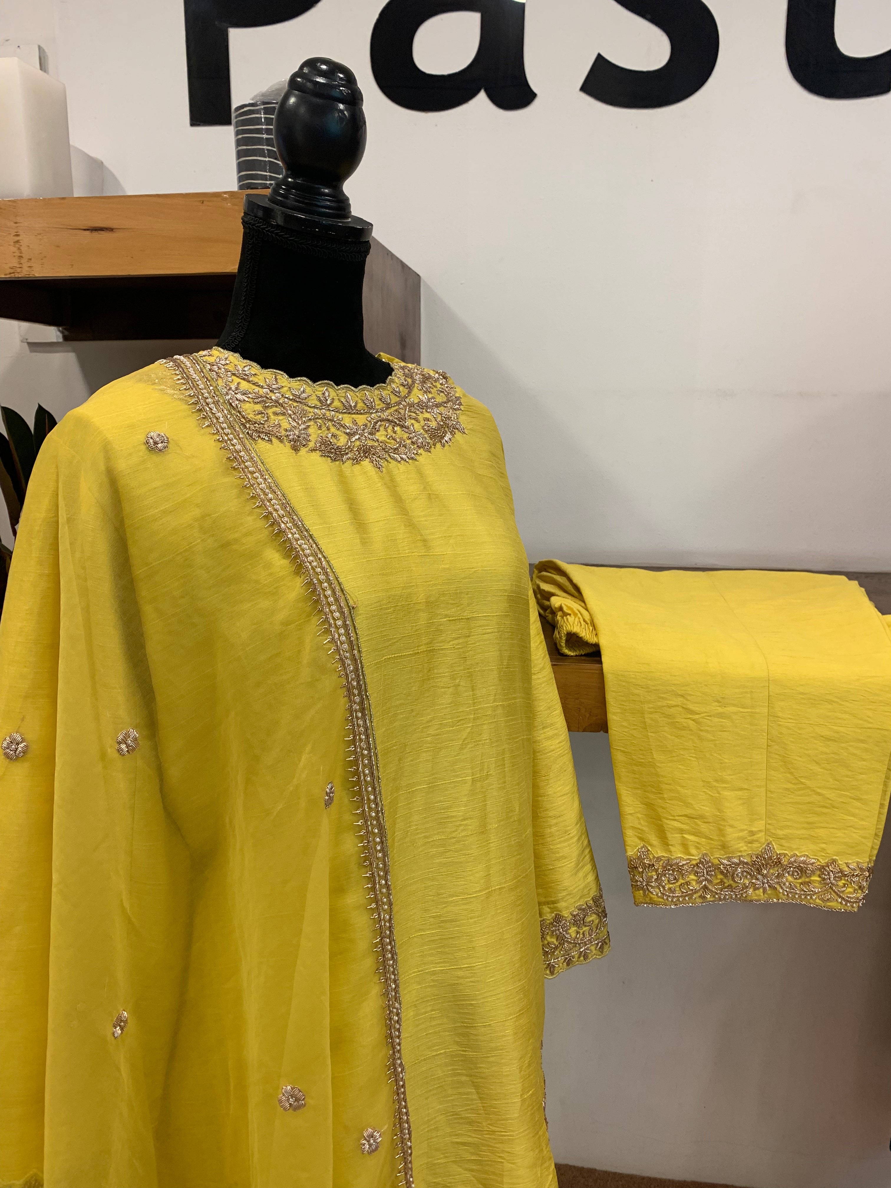 Handembroidered Dress 3pc stitched