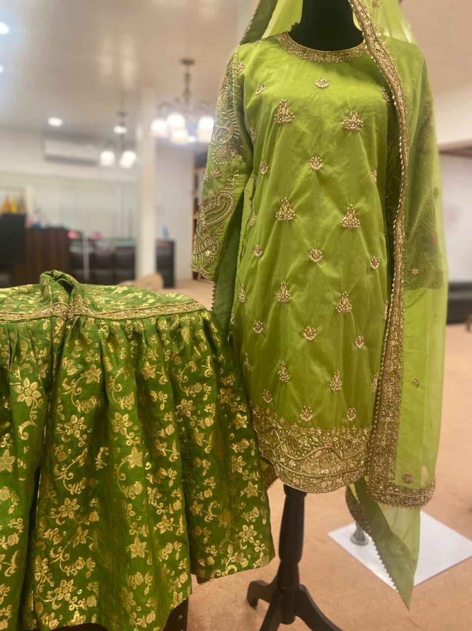 Hand embroidered Gharara Dress stitched