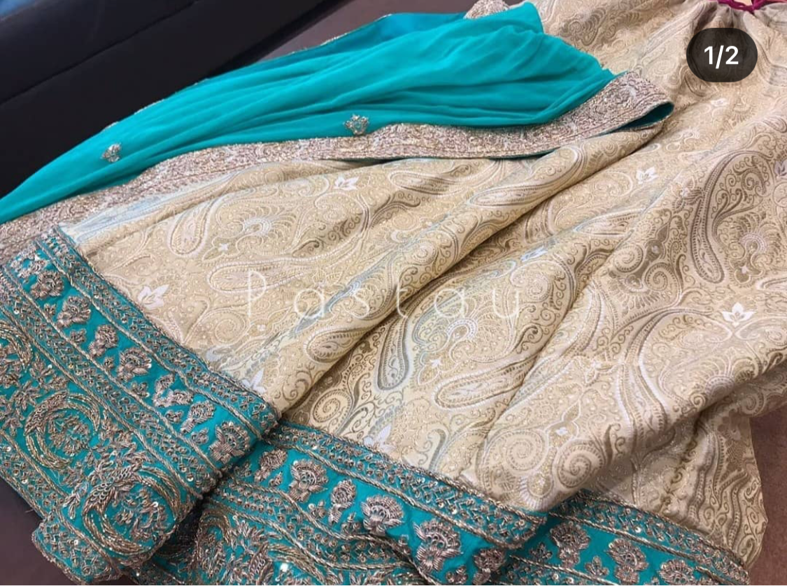 Handembroidered Bridal ensemble - Pastau