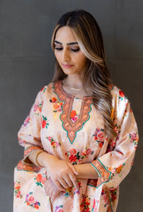 Tilla Qorab Pheran set 2pc stitched MTKS 057