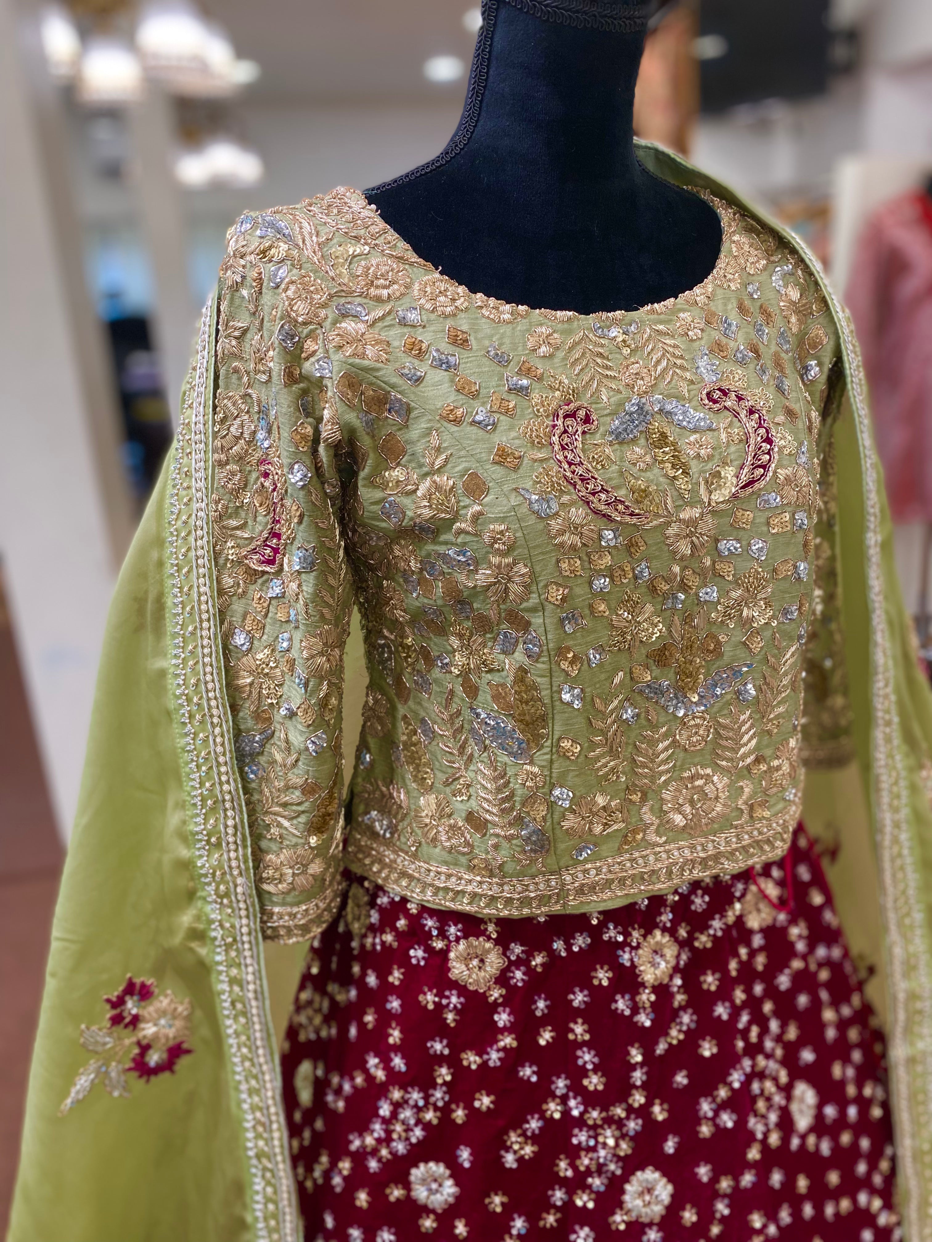 Hand embroidered Bridal Dress