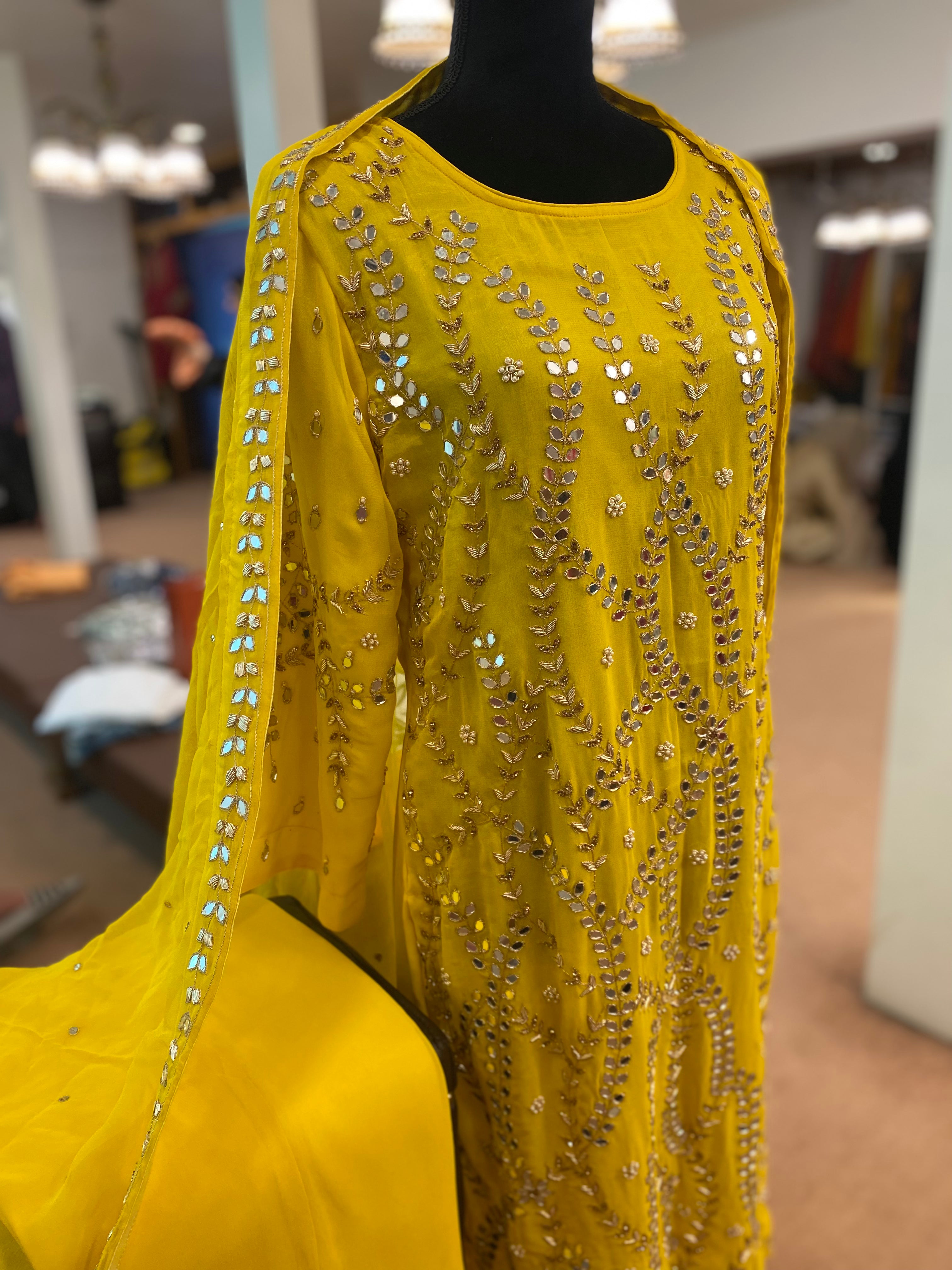 Hand embroidered dress 3pc stitched