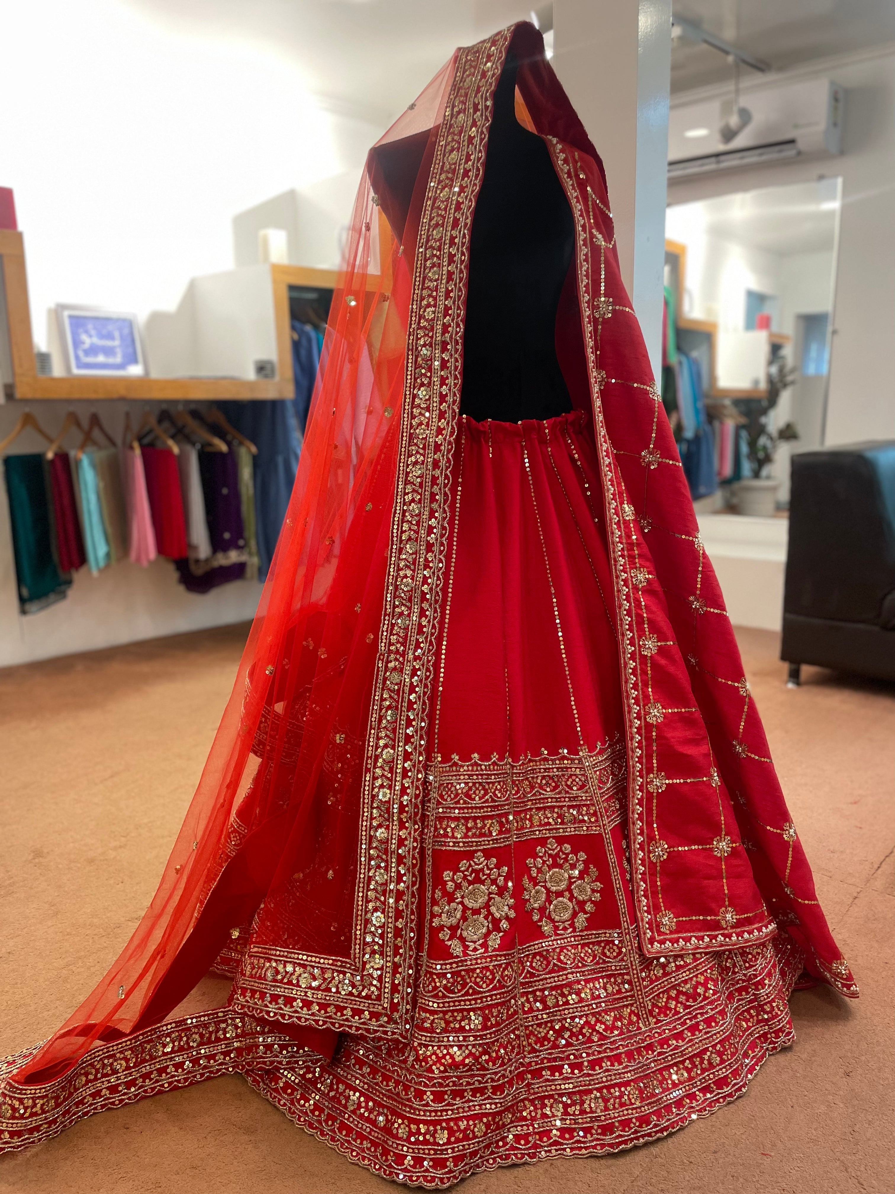 Red Bridal lehanga