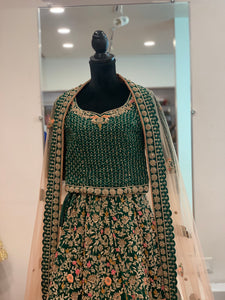 Hand embroidered Bridal Lehanga - Pastau