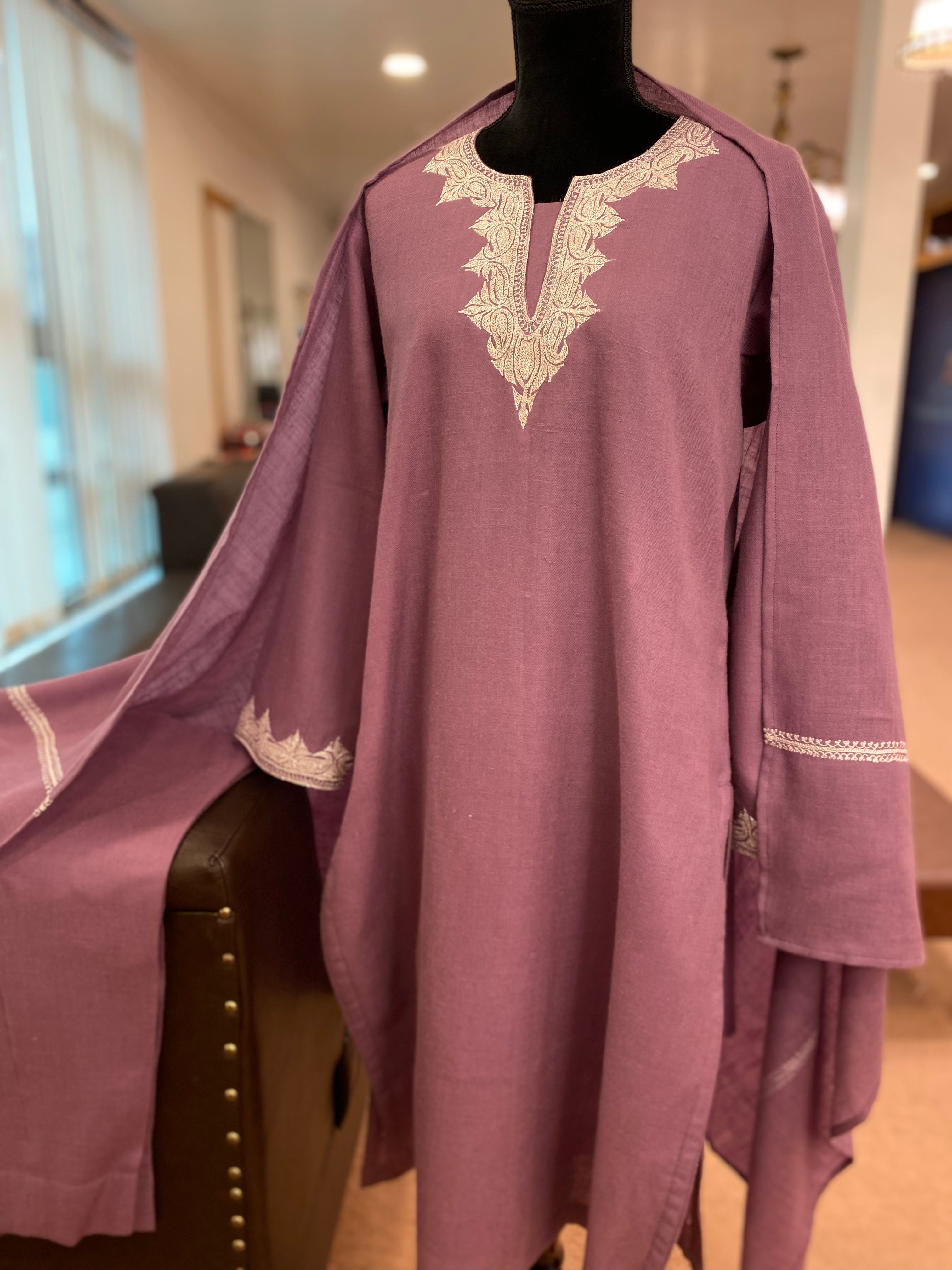 Pure pashmina blend dress 3pc