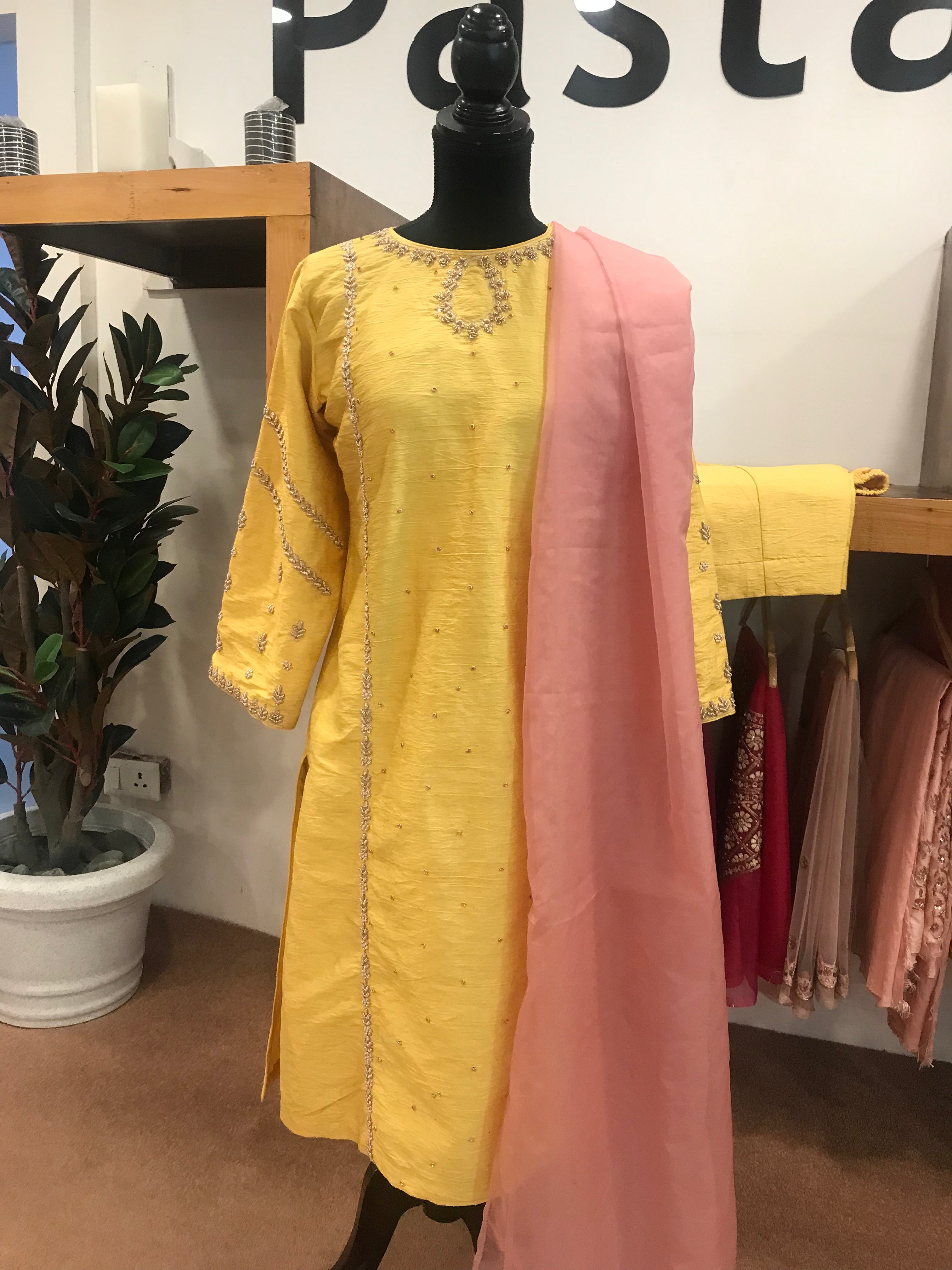 Hand embroidered Dress 3pc stitched