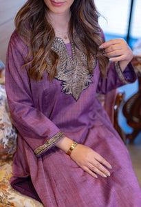 Tilla A line kurta set 2pc stitched MTKS084