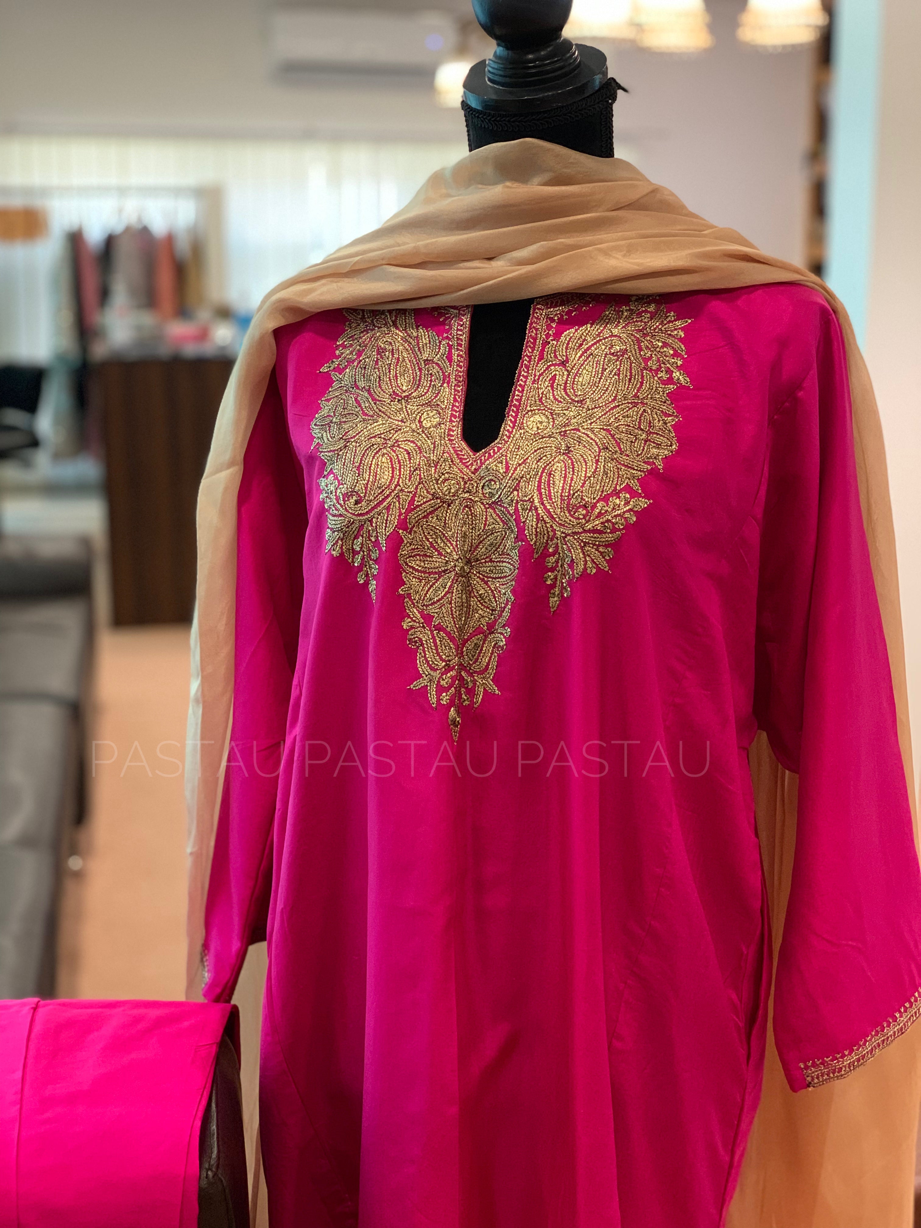 Hand Tilla pure silk 3pc stitched