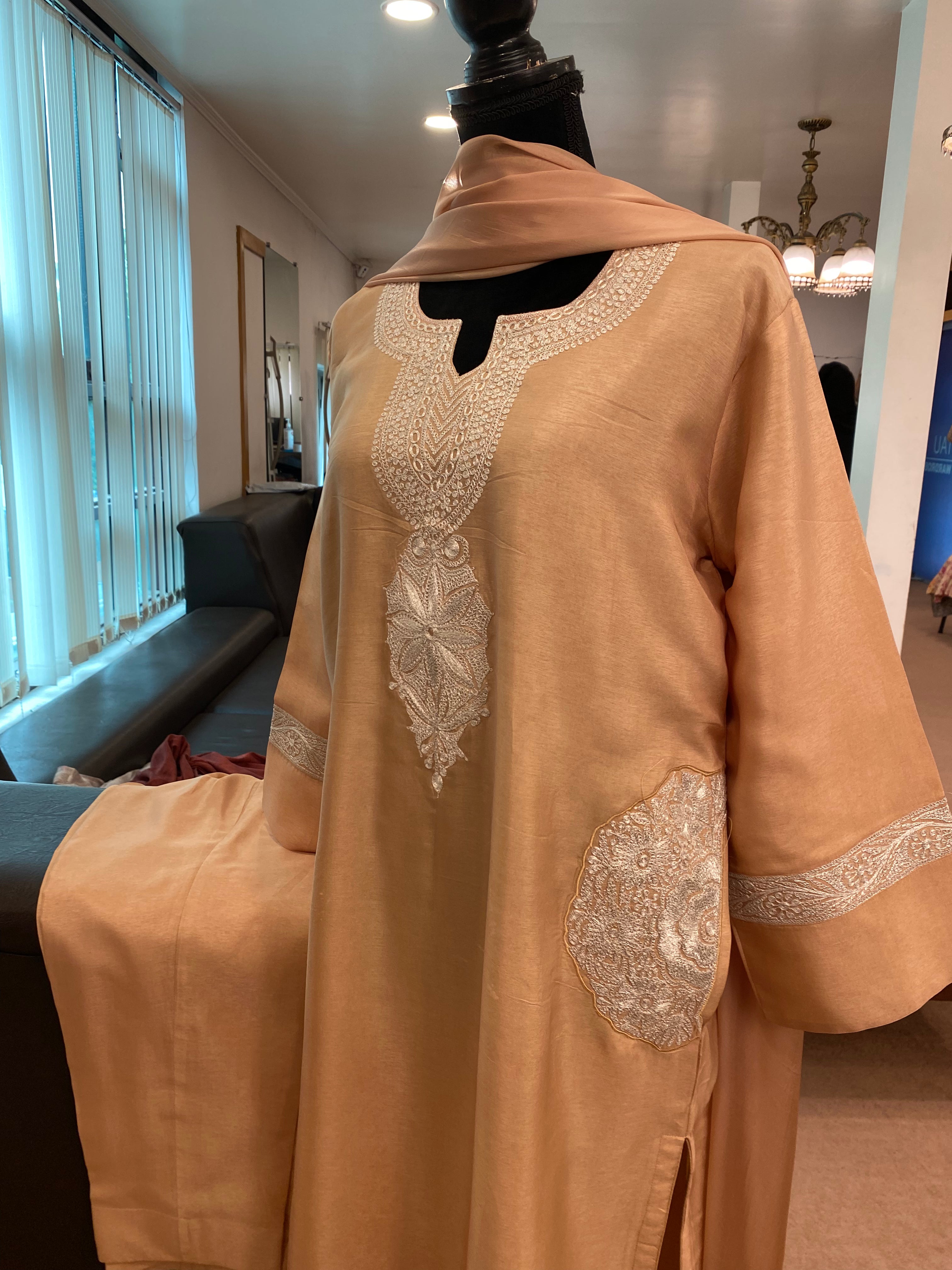 Tilla kurta set 3pc stitched MTKS162