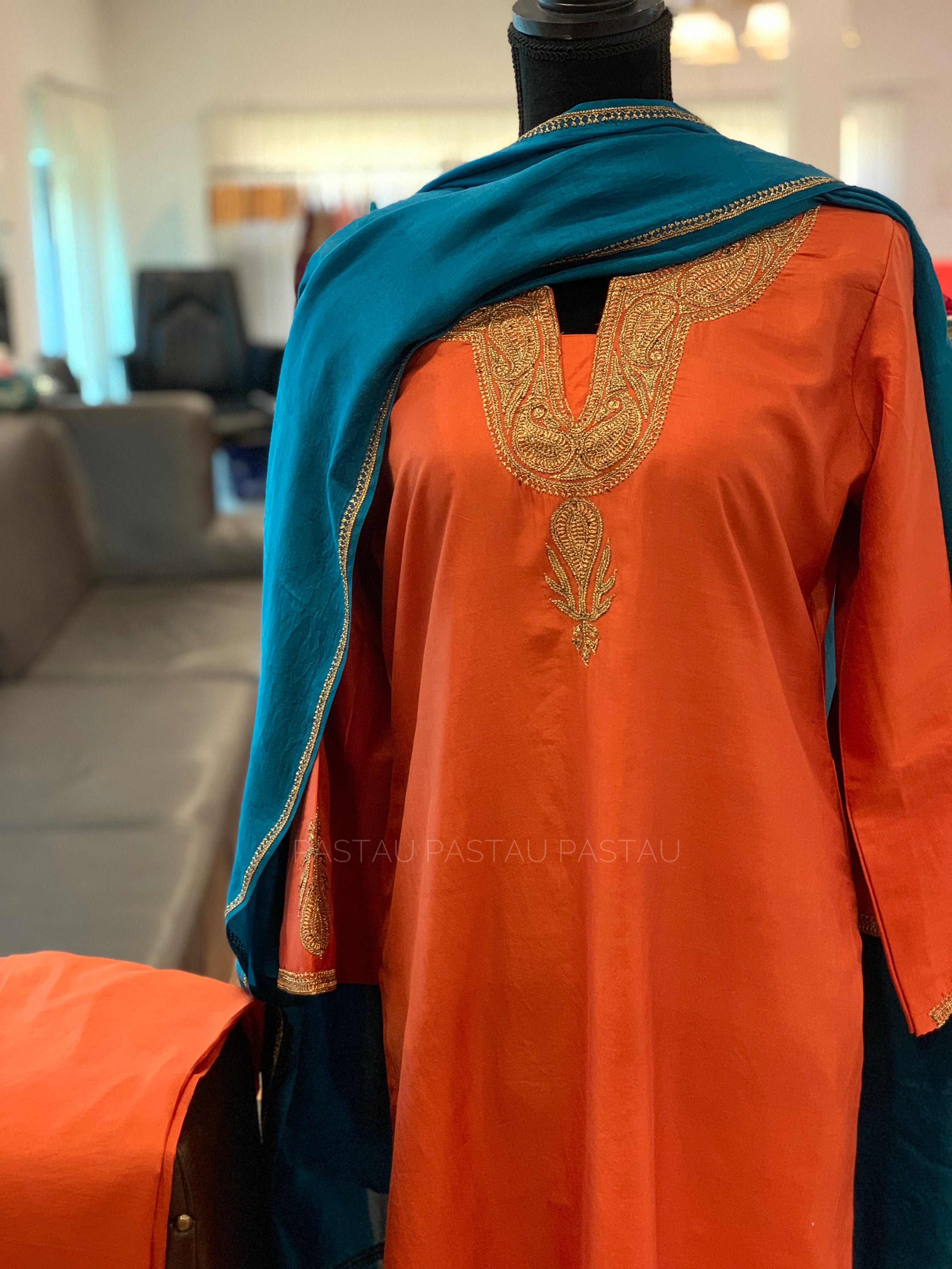 Hand Tilla pure silk 3pc stitched