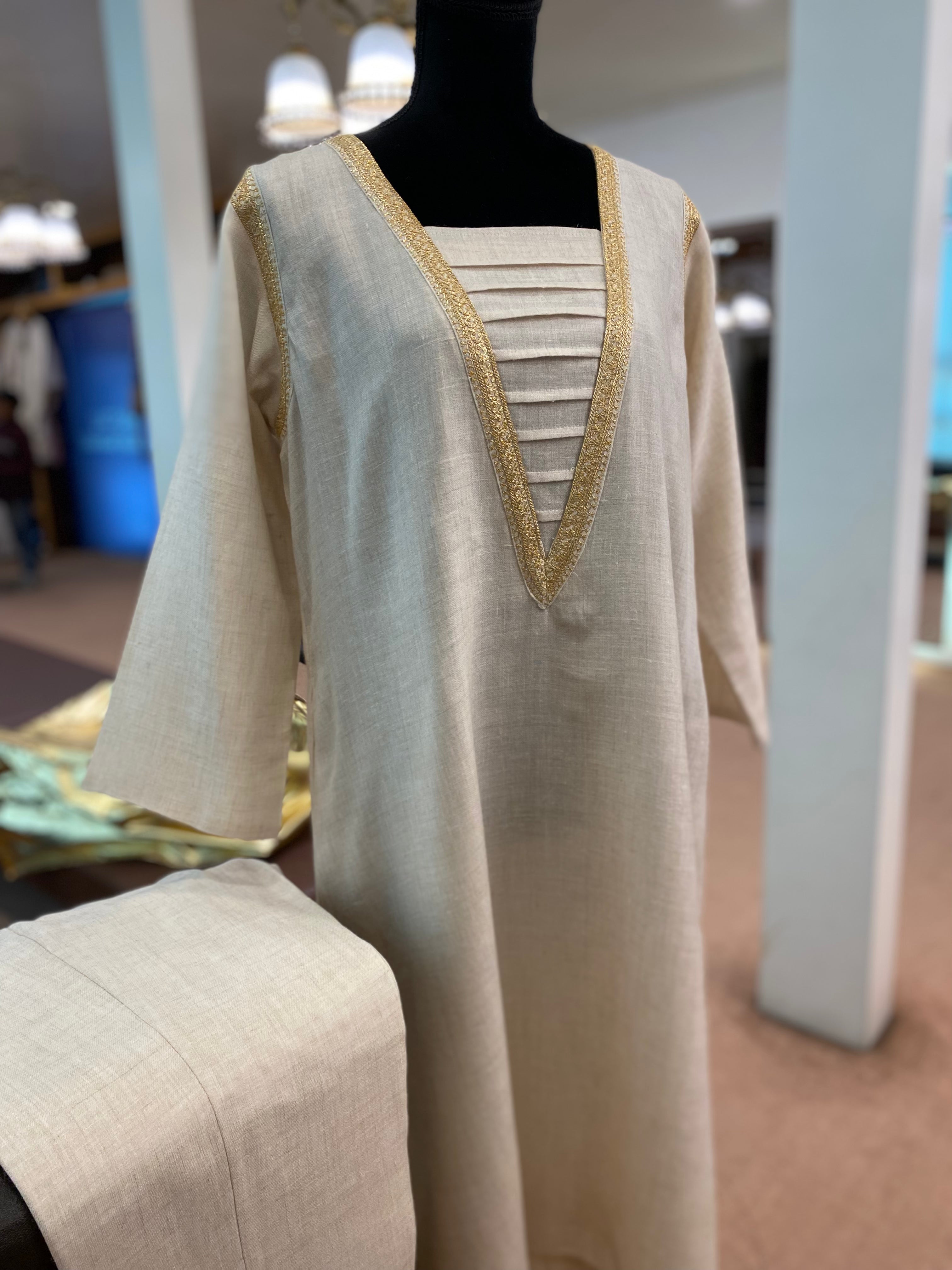 Pure pashmina blend kurta set 2pc with hand tilla PWB158