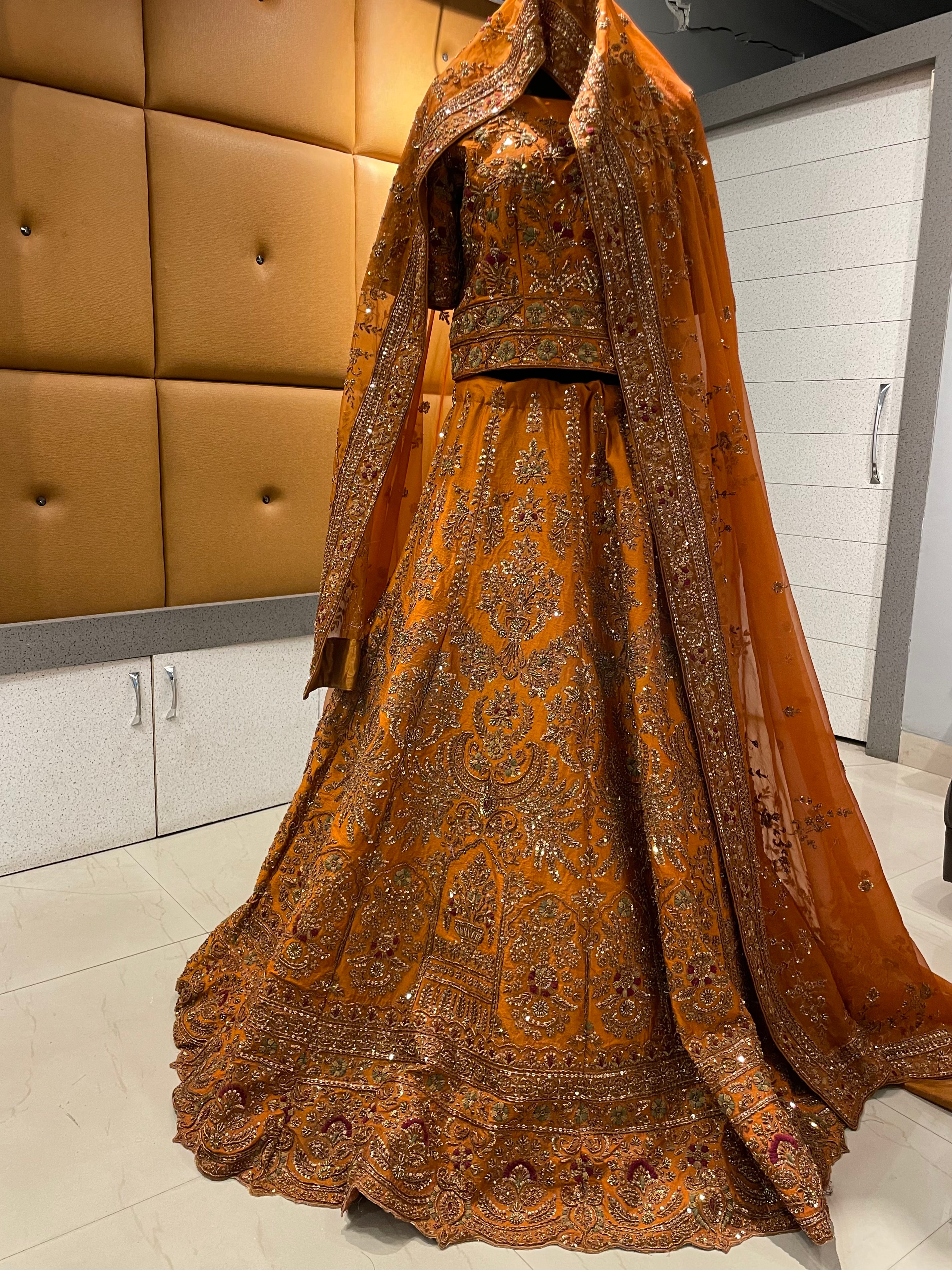 Handembroidered bridal lehanga