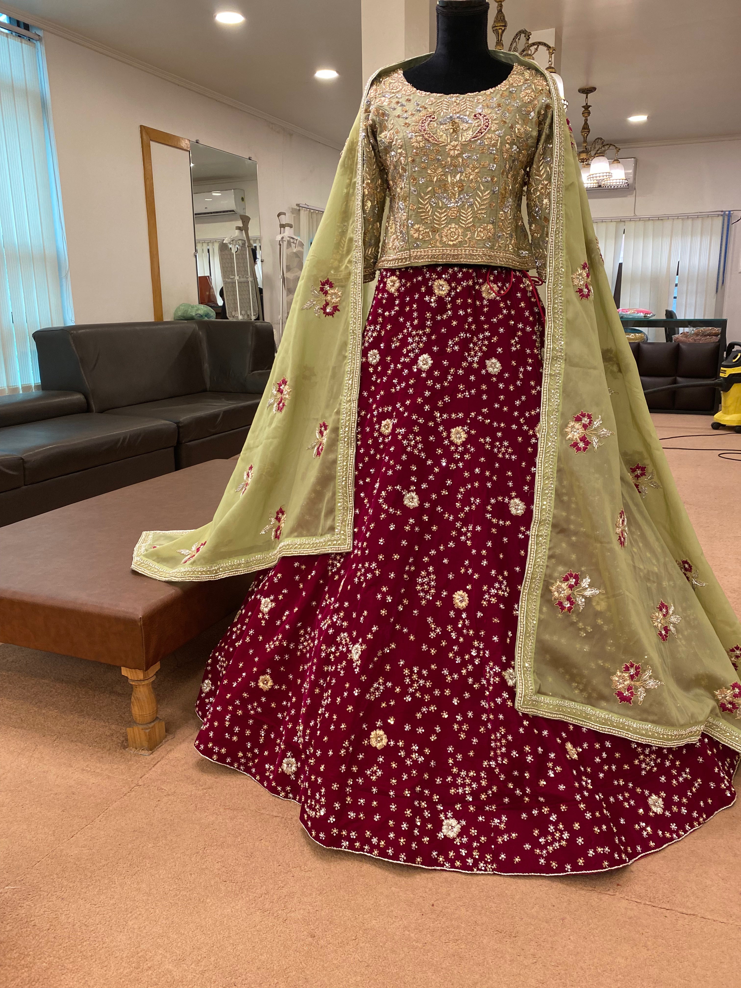 Hand embroidered Bridal Dress