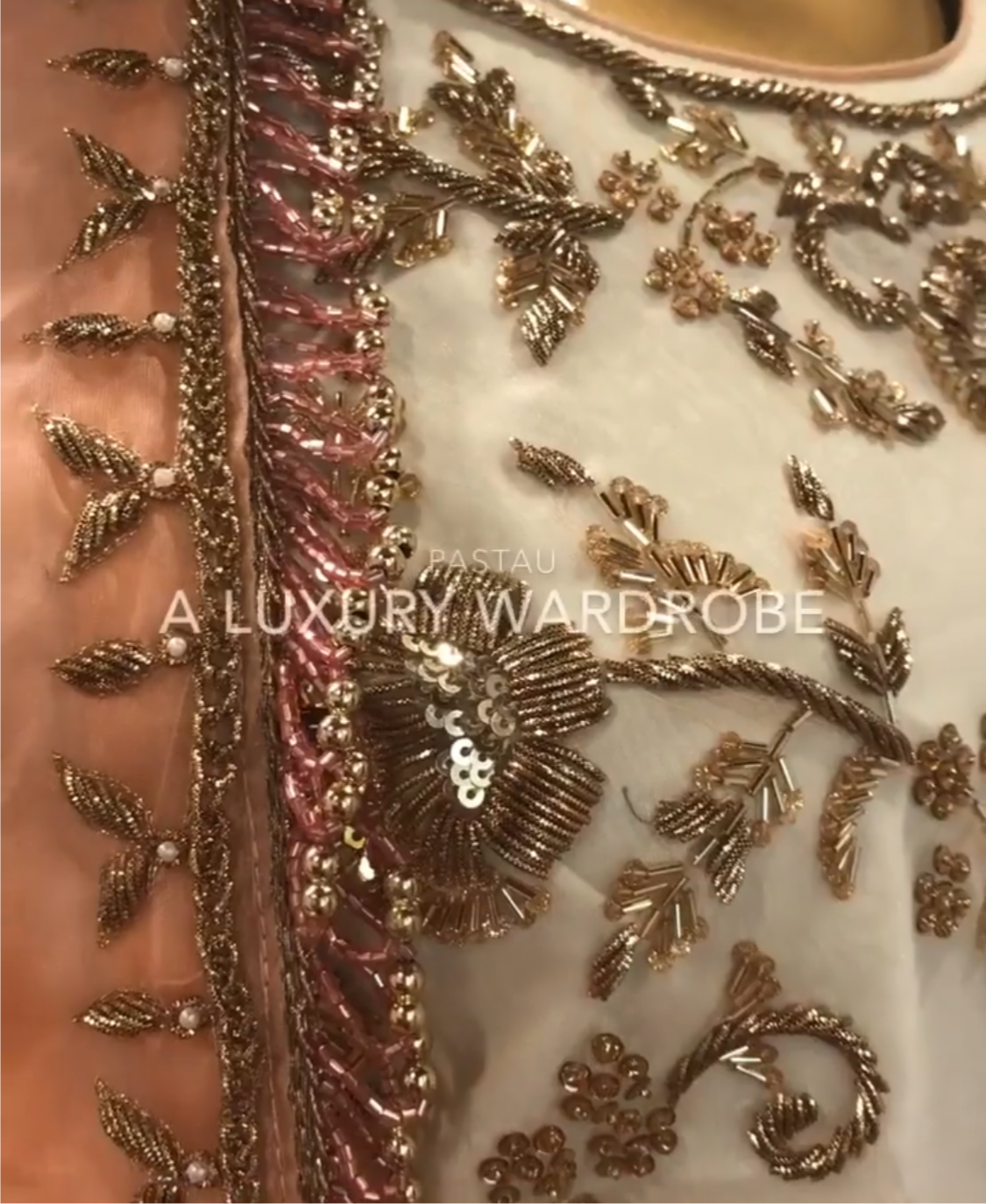 Handembroidered Gharara Dress - Pastau