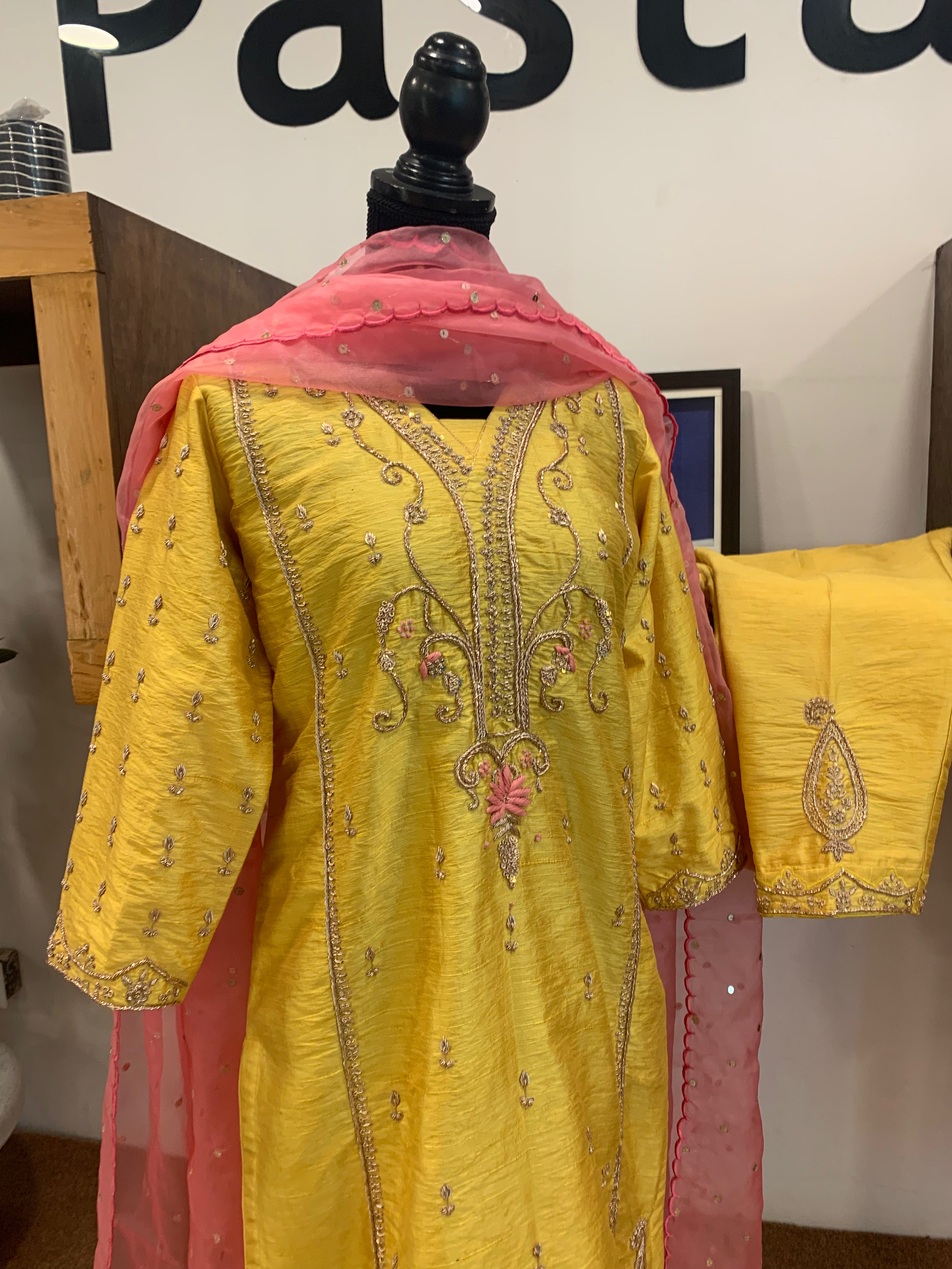 Hand embroidered Suit 3pc stitched