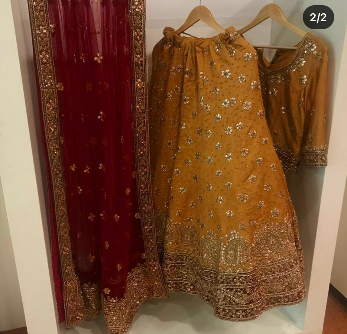 Handembroidered Bridal Lehanga - Pastau