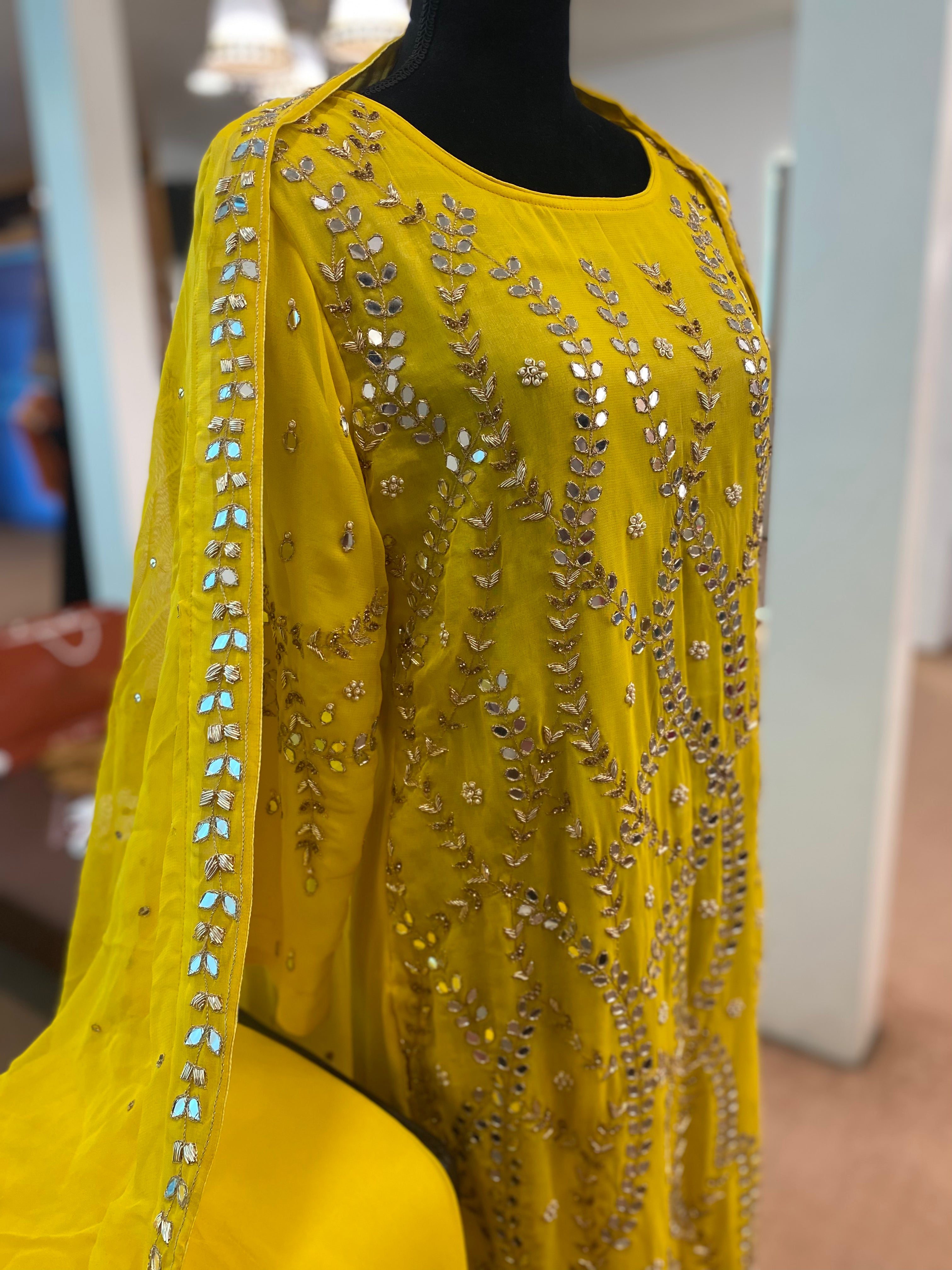 Hand embroidered dress 3pc stitched