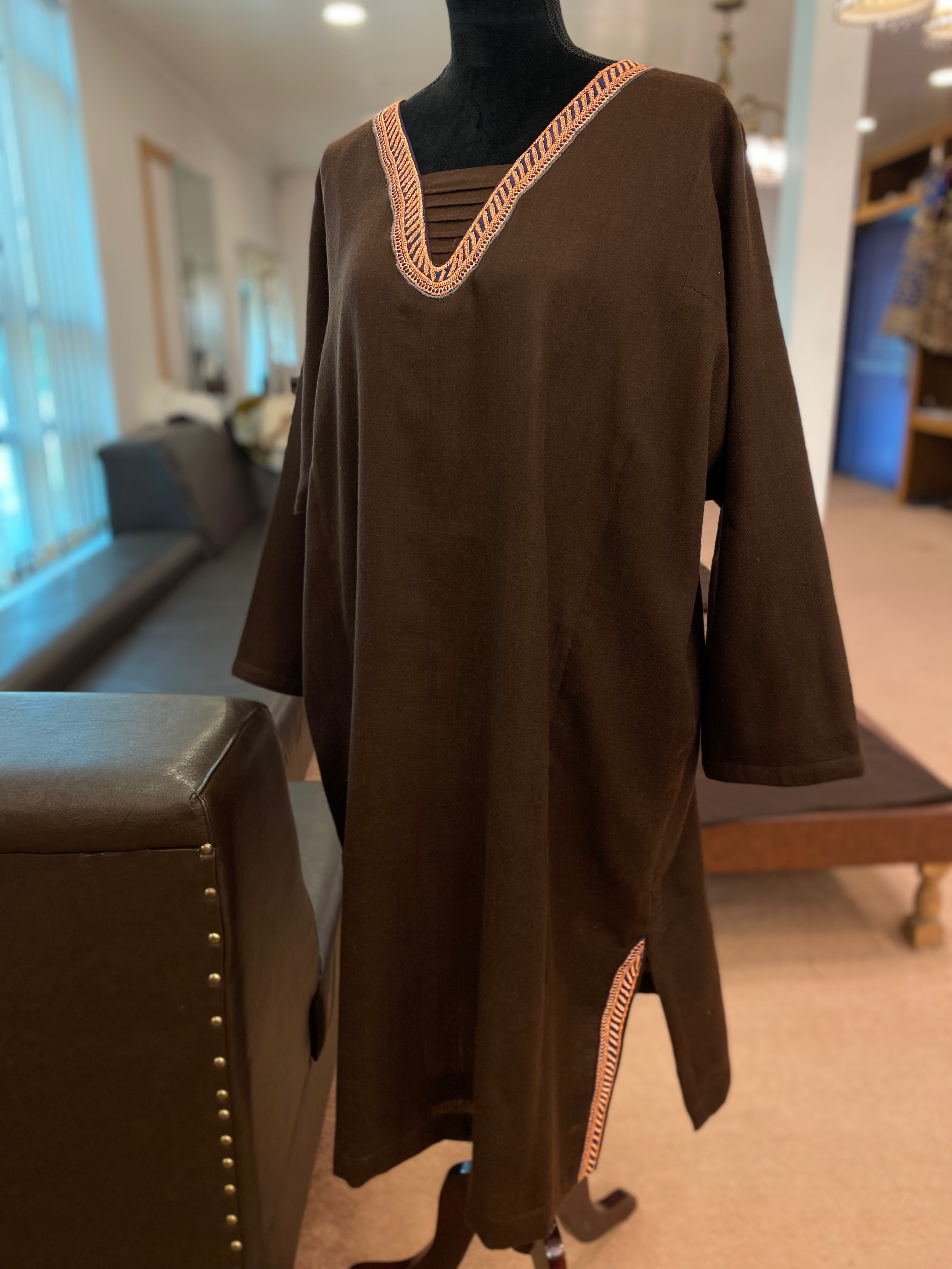 Pure pashmina blend hand tilla pheran PWB206