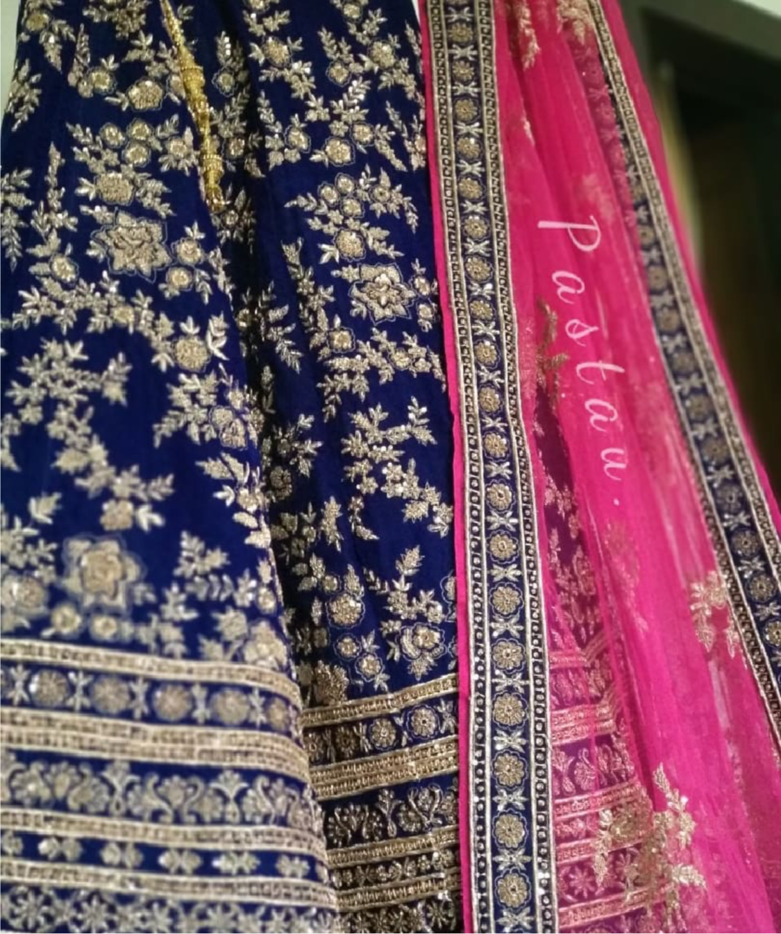 Blue & Pink Lehanga - Pastau