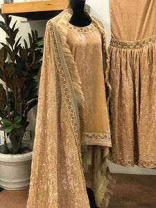 Hand embroidered Bridal Gharara Dress