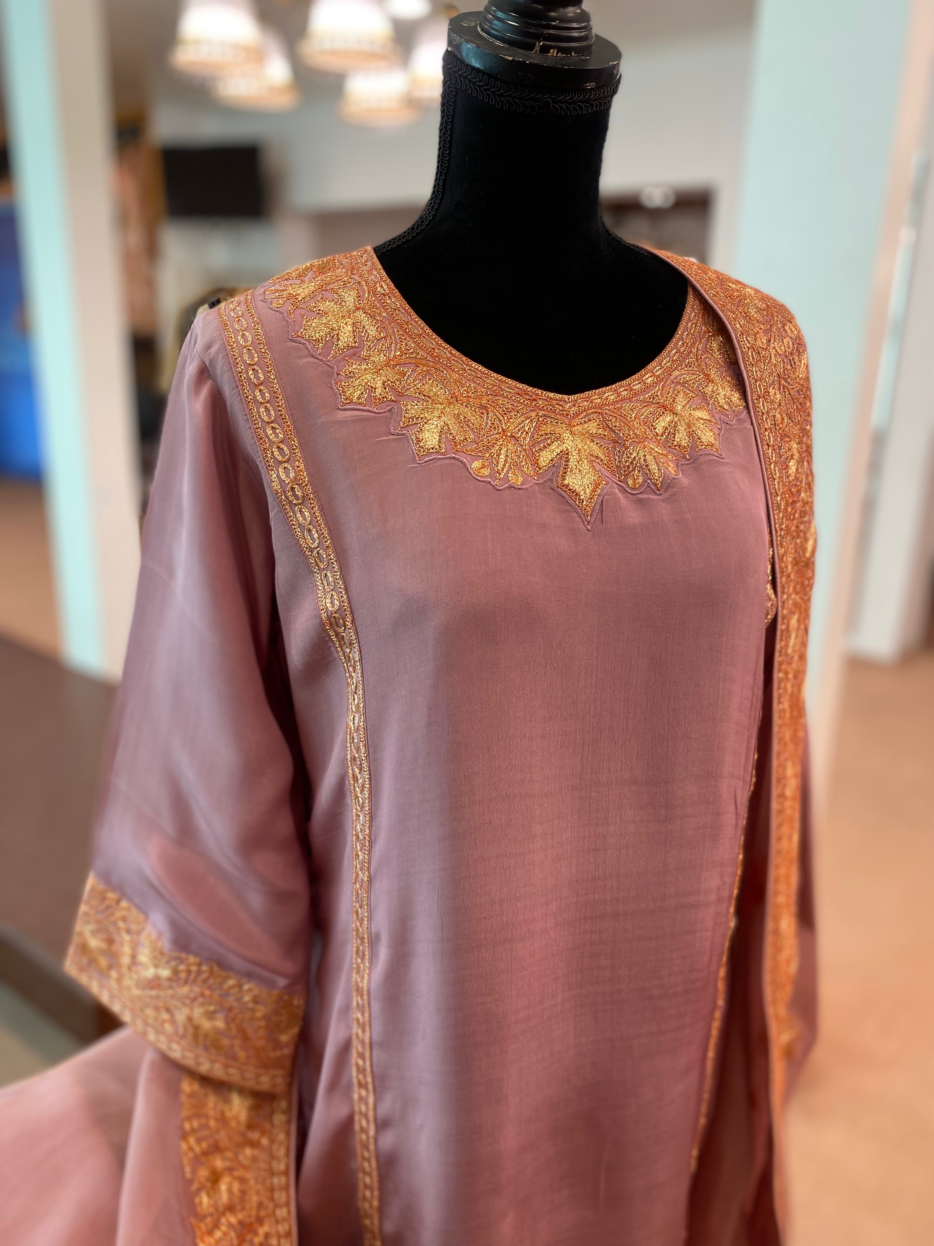 Tilla kurta set with embroidered Duppata 3pc stitched