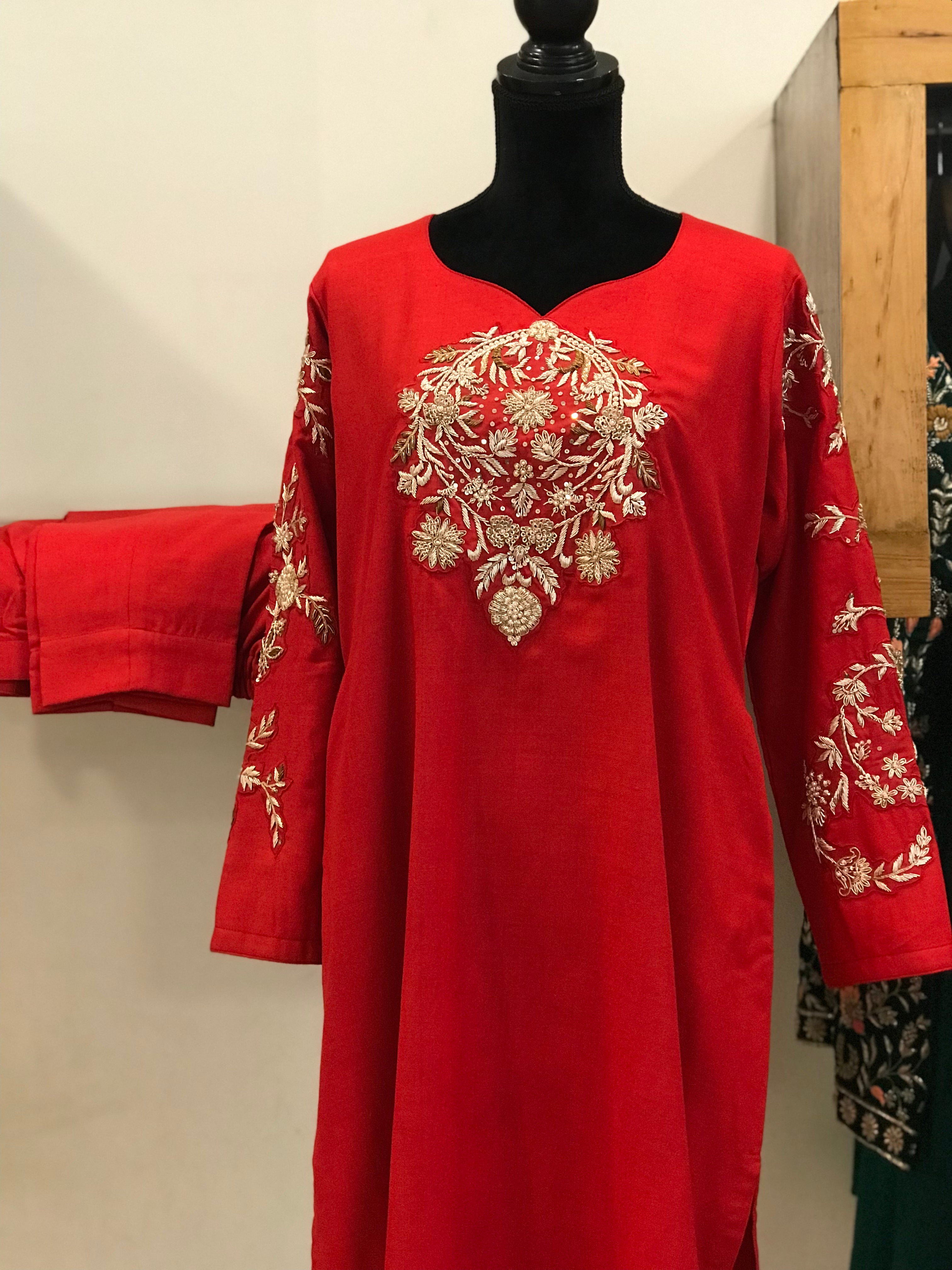 Purepashmina blend kurta set pwb117