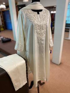 Pure silk kurta set 3pc stitched mtks222