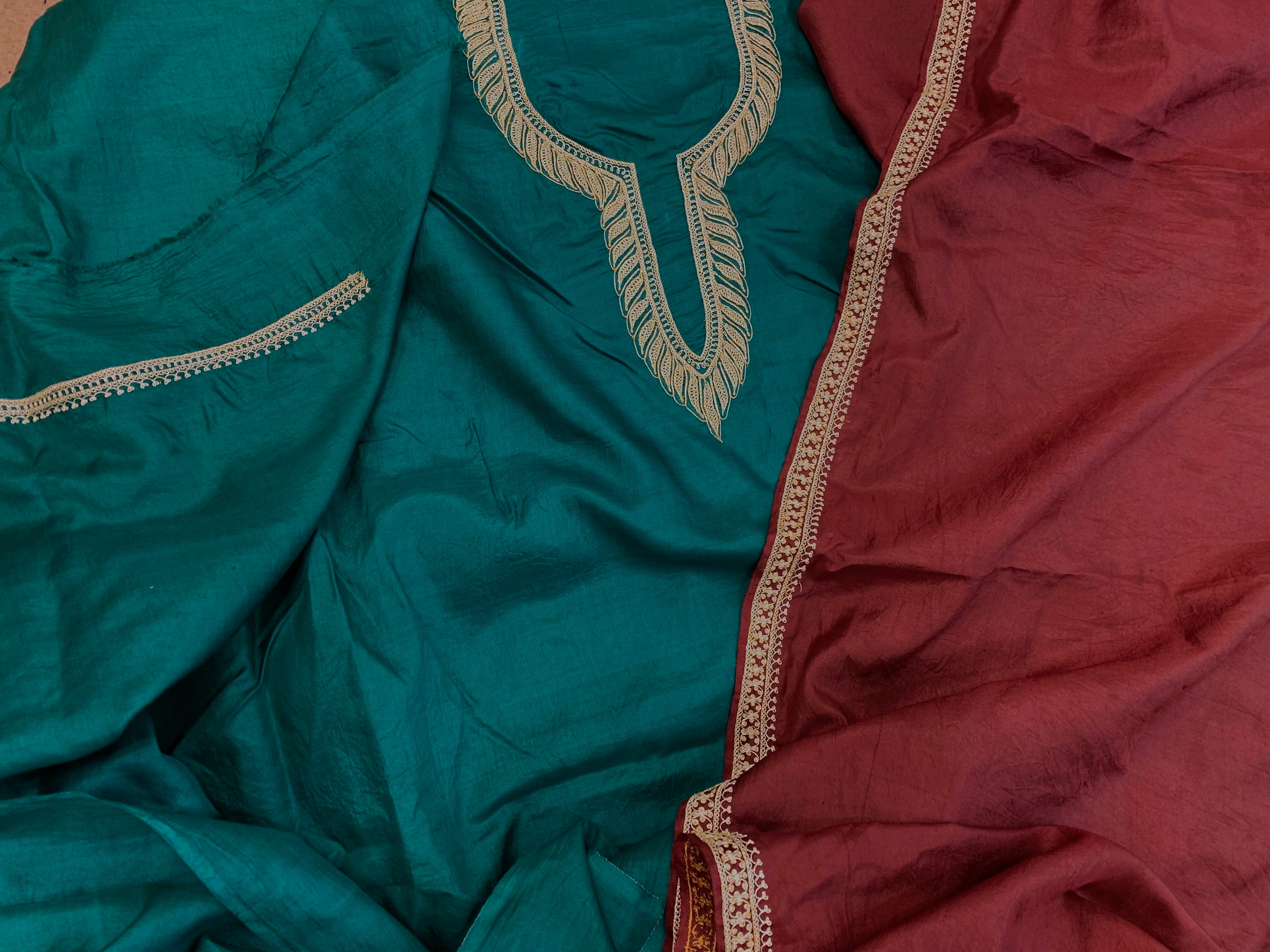 Hand Tilla 3pc pure silk unstitched