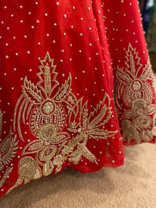 Hand embroidered Gown with duppata