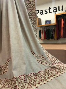 Pure pashmina shawl with embroidery