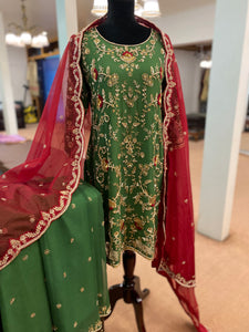 Hand embroidered Sharara Dress