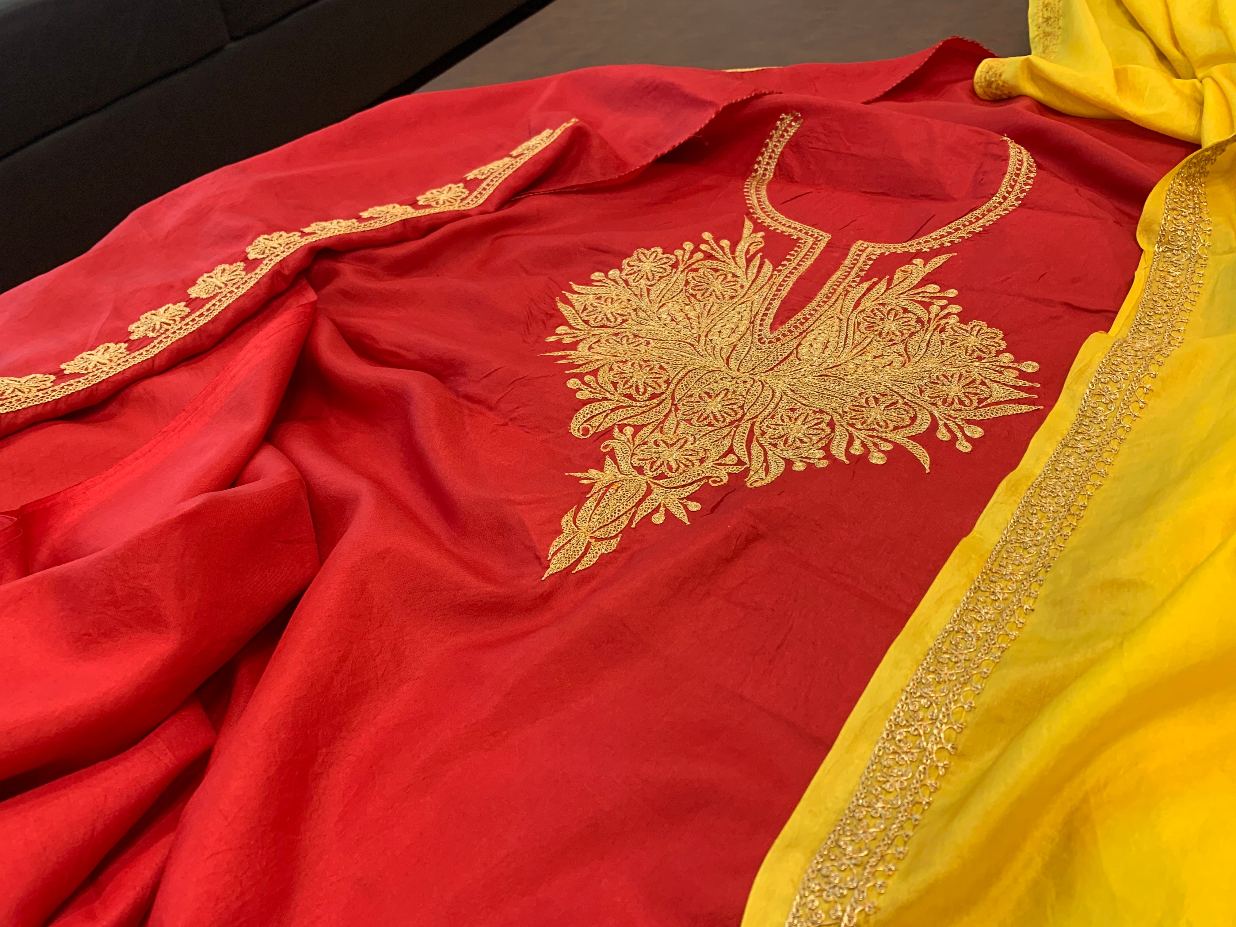 Hand Tilla pure silk 3pc unstitched