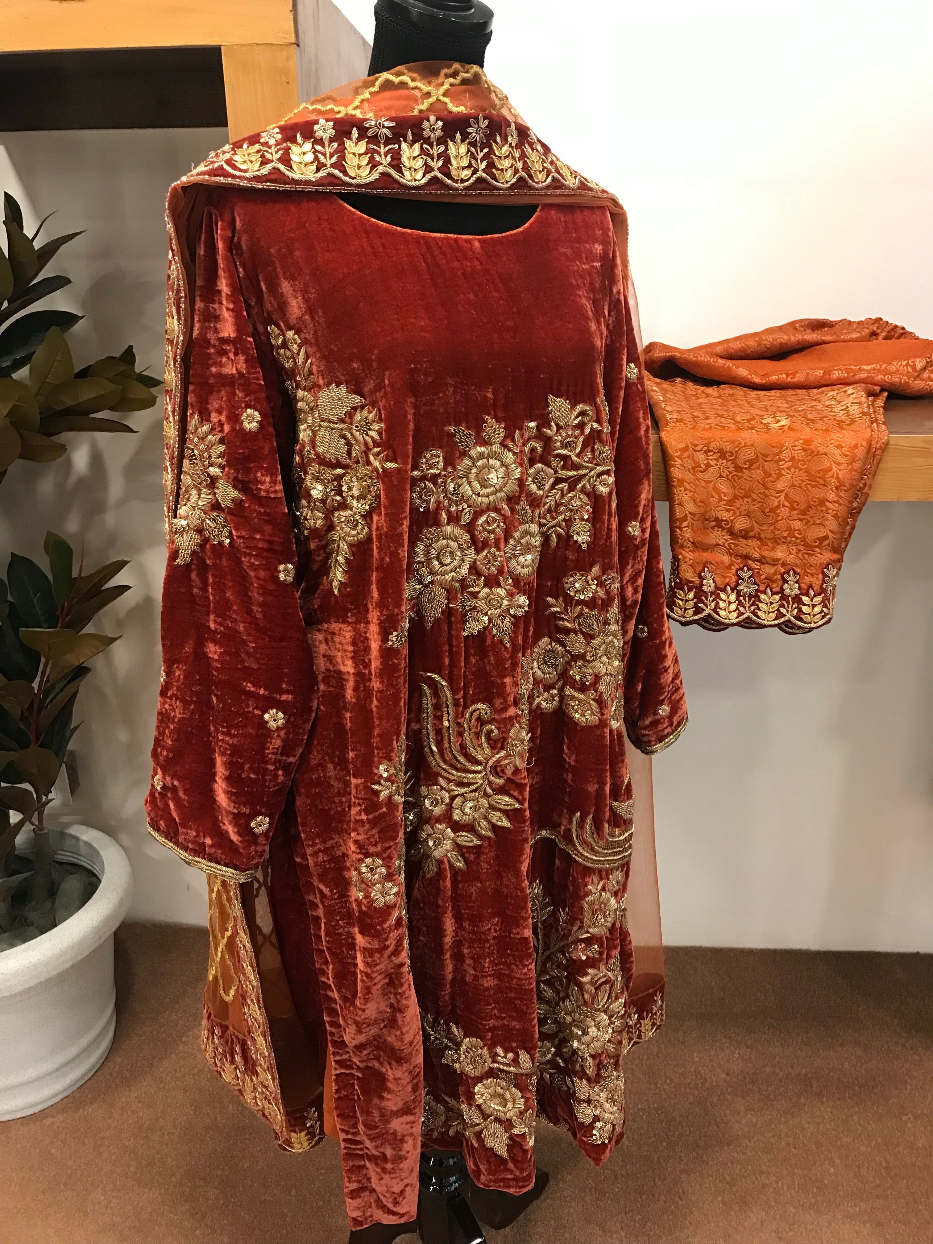 Handembroidered Dress 3pc stitched