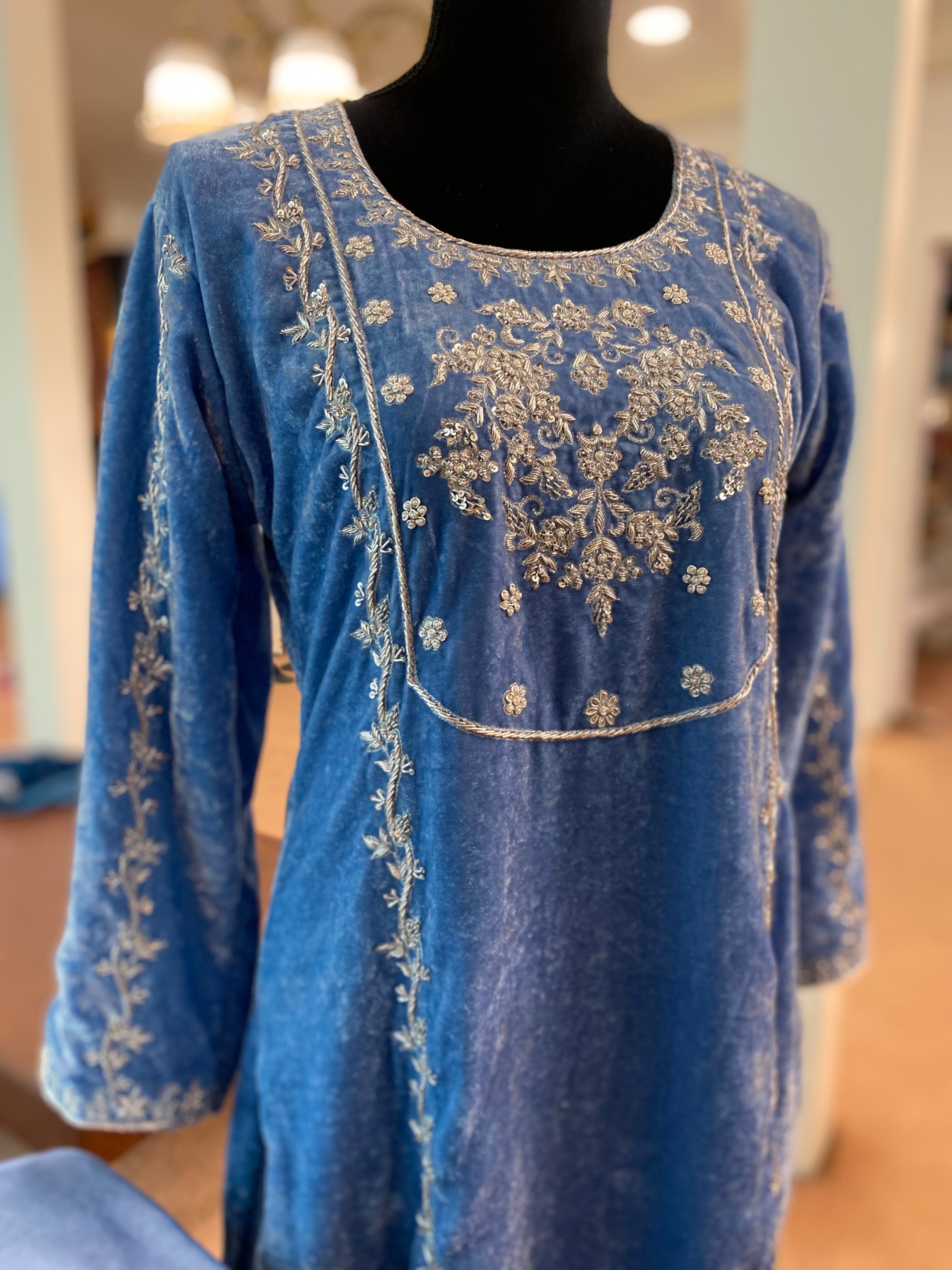 Hand embroidered kurta set 2pc stitched